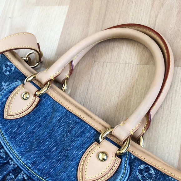 LG 🌺🌺 STUNNING 🌺🌺 Louis Vuitton Denim Neo Cabby GM - Picture 5 of 15